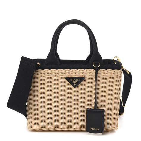 prada wicker shoulder bag